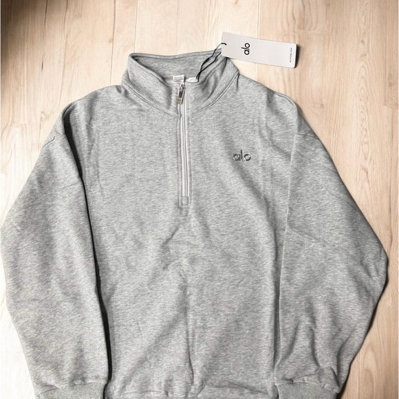 ALO Yoga Other - ALO Yoga Men's Light Gray Half-Zip Pullover Sweater